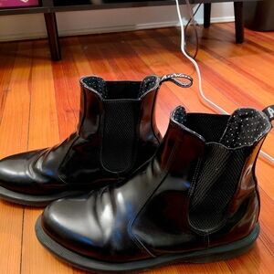 Black Leather Chelsea Boots